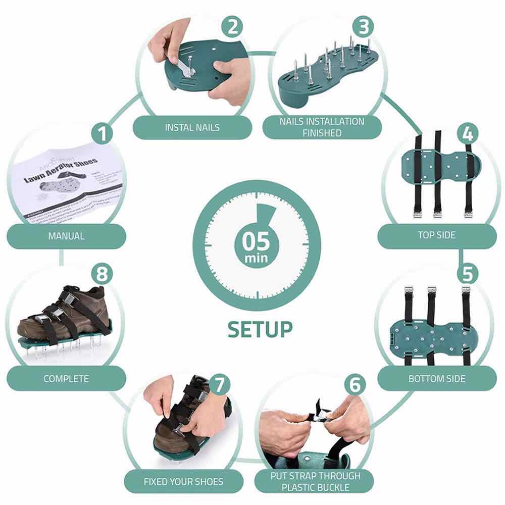 aerator lawn shoes