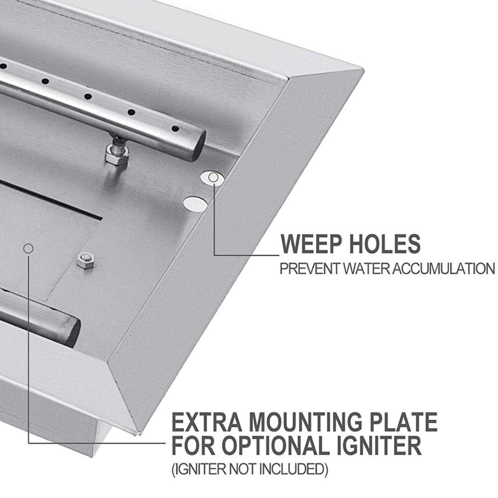 Fire Pit Burner Pan Kit: 90cm Linear Burner: image 6