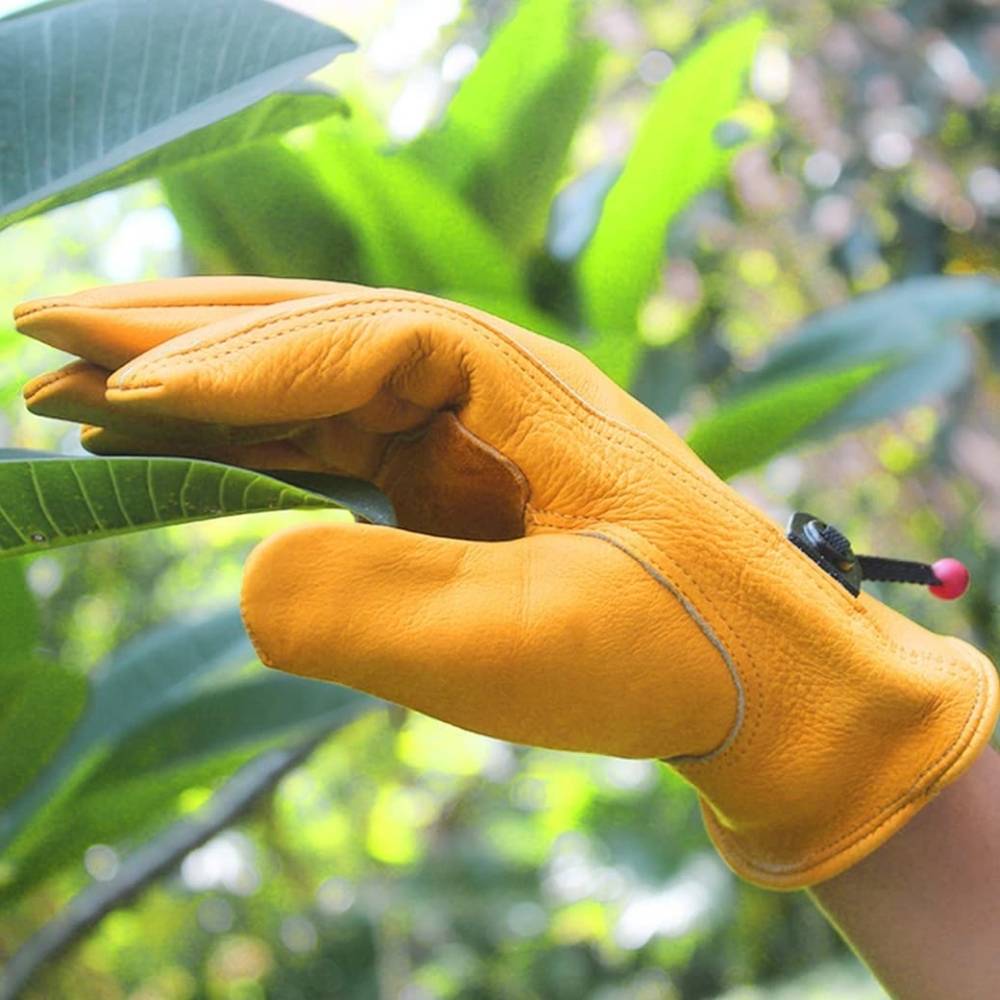 Leather Gardening Gloves: M (Medium): image 2