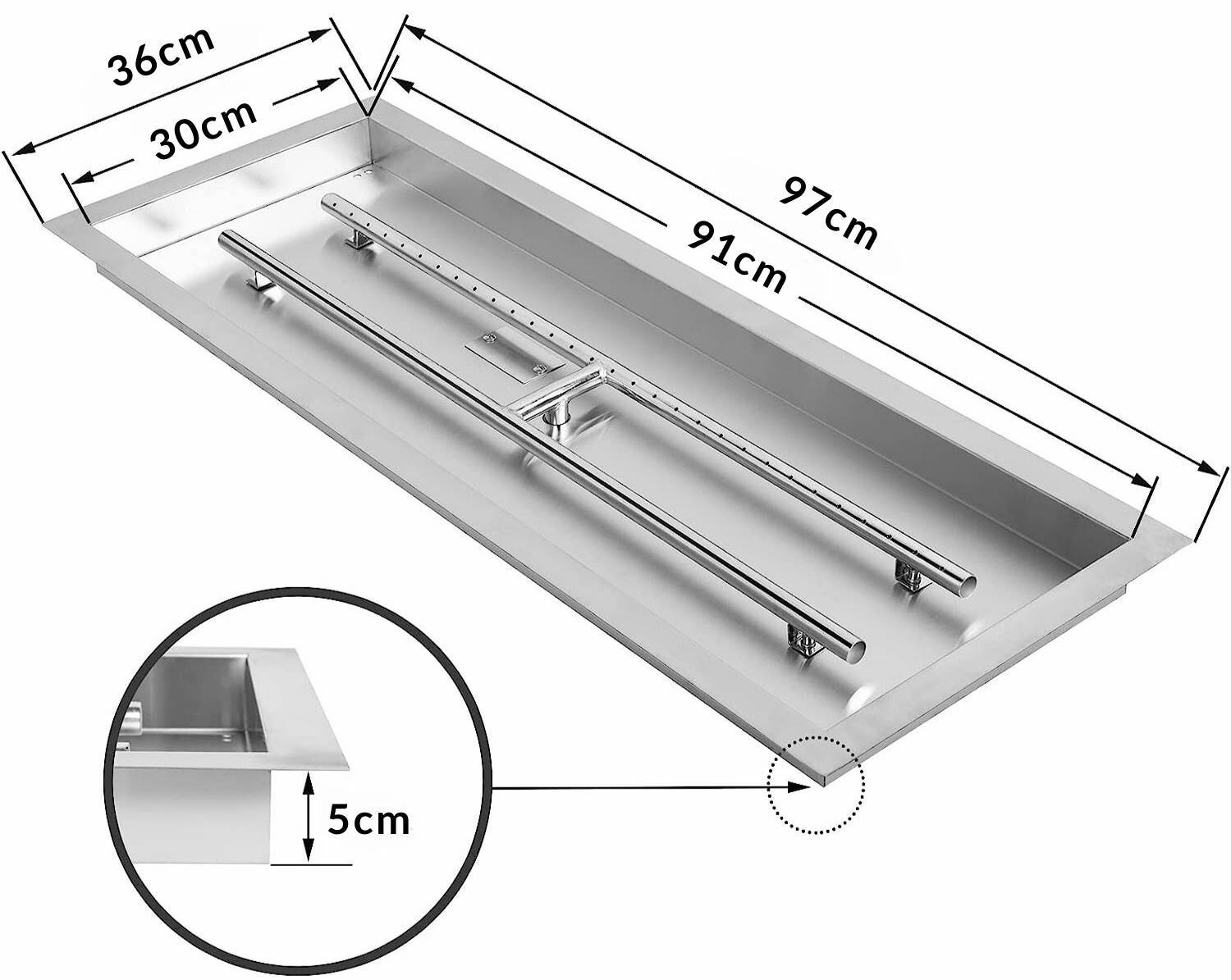 buy fire pit burner pan kit