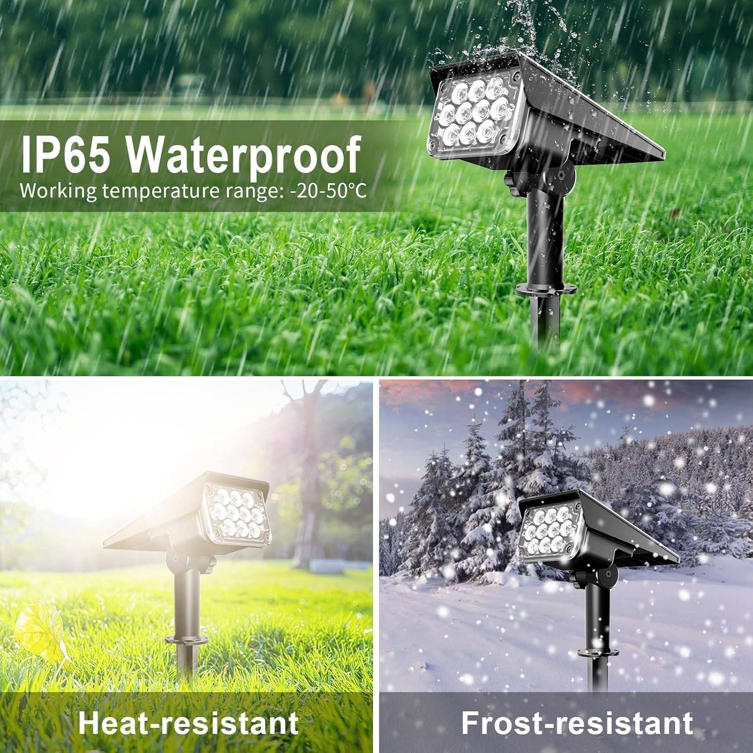 Solar Powered Spotlight: 2 Pack: image 2