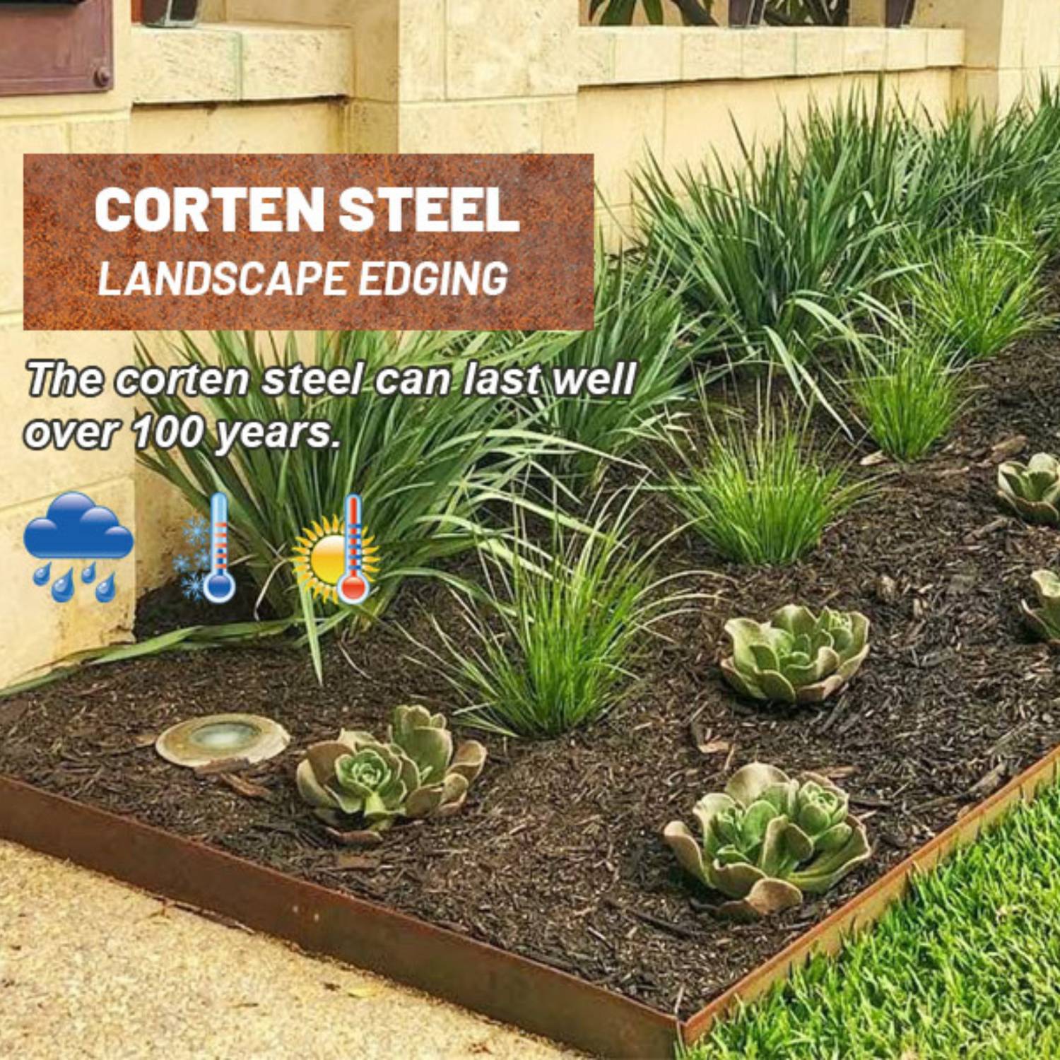 buy corten metal garden edging online